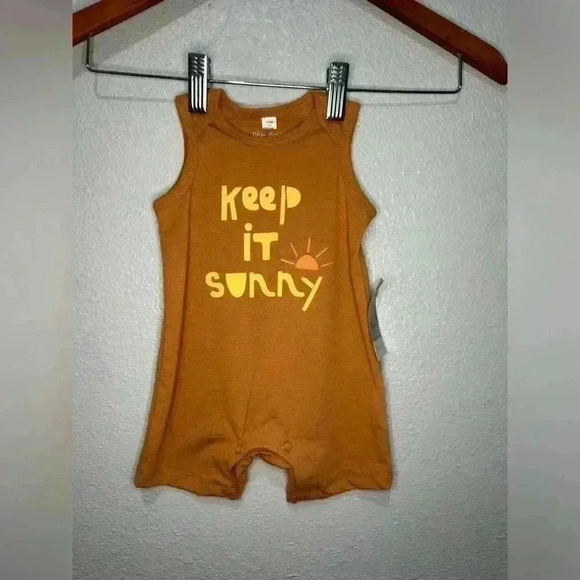 “Keep It Sunny” Unisex Baby ROMPER, Okie Dokie, Newborn - Picture 1 of 8